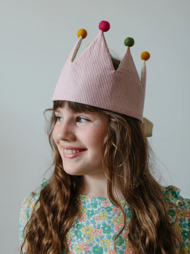 girl with birthday crown