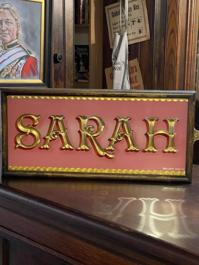 Acid Etched Personalised Name Sign