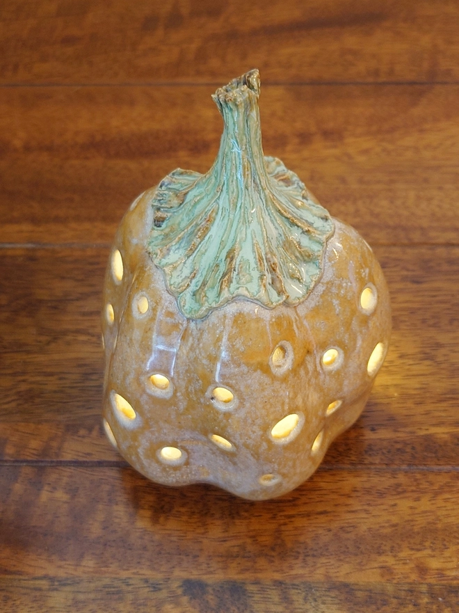 Pumpkin Tea Light Candle Lantern Halloween Decor