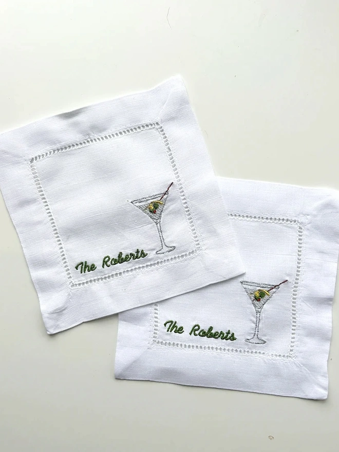Personalised Extra Dirty Cocktail Napkins (Set Of 2)