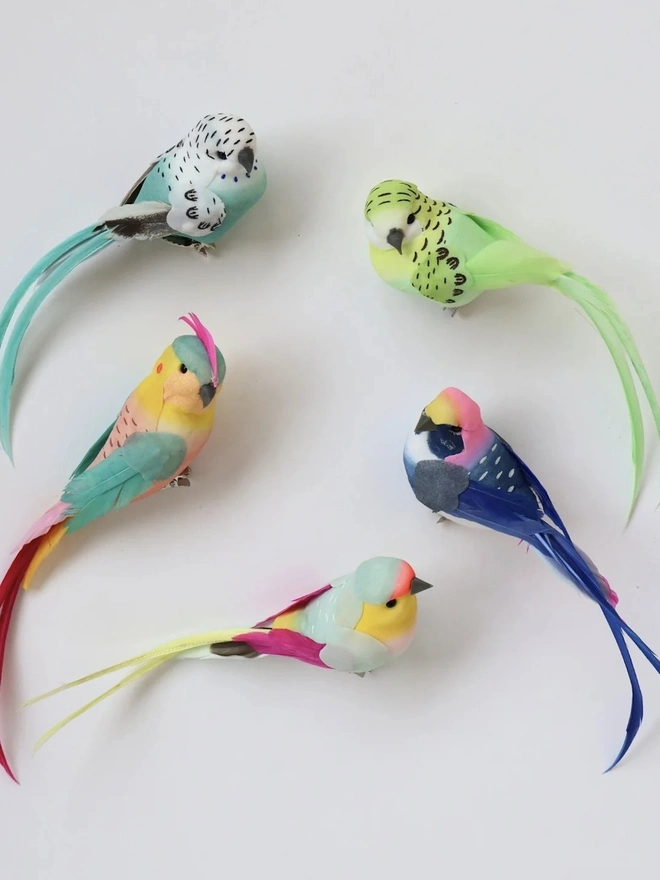 Feather Bird Clips (Set of 5 or 10)