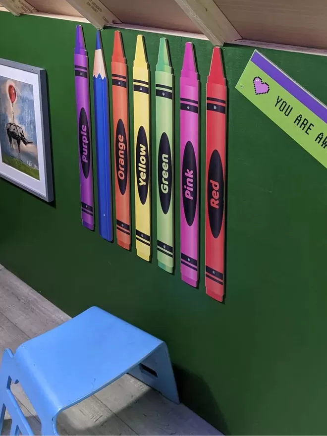 Giant Crayon 2D Prop Decoration - Holly & Co