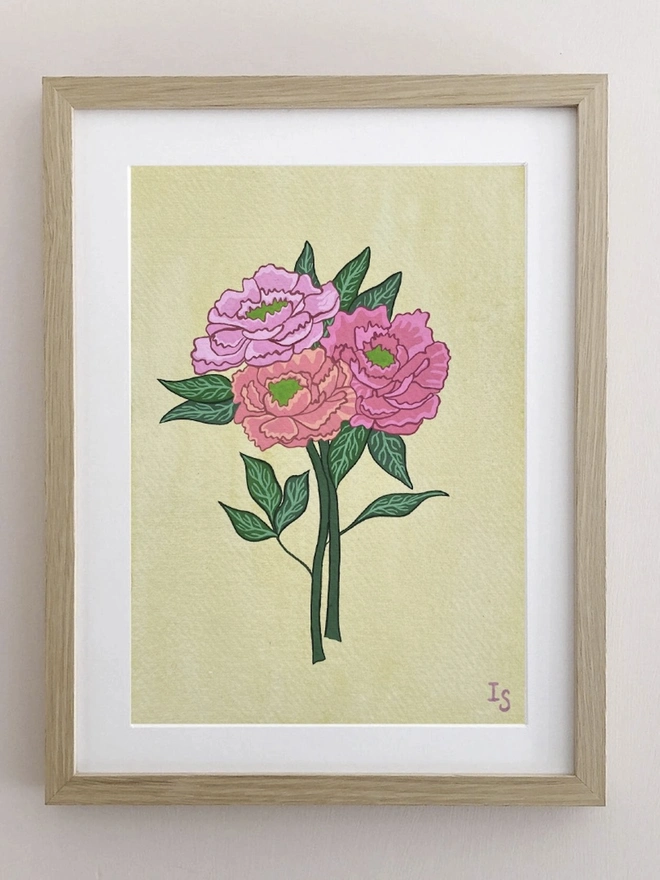 Full Bloom Peonies Painting