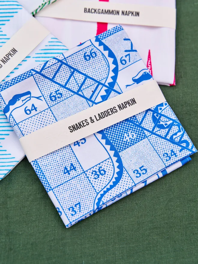 Snakes & Ladders Board Game Printed Napkin TBC
