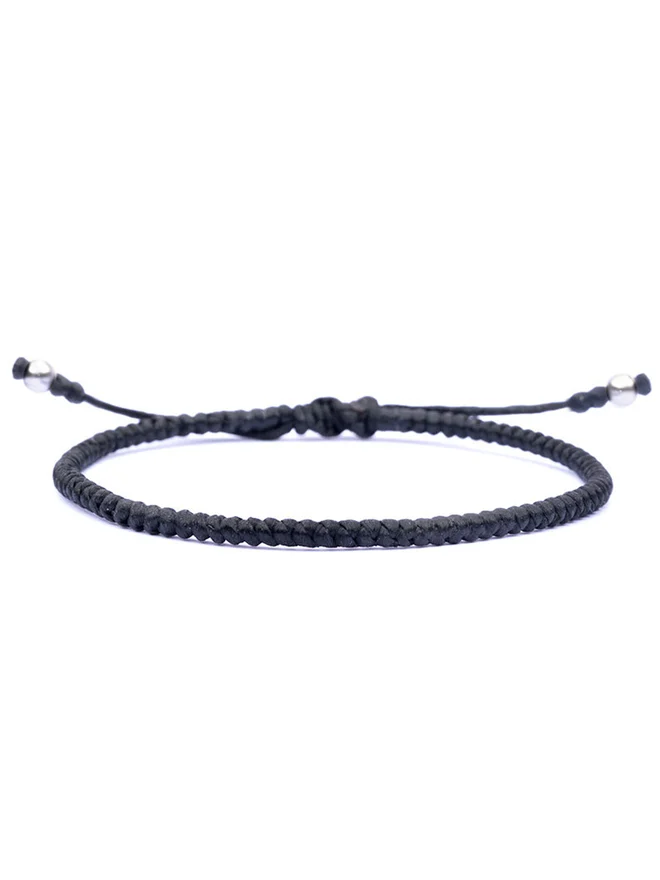 black cord yoga bracelet