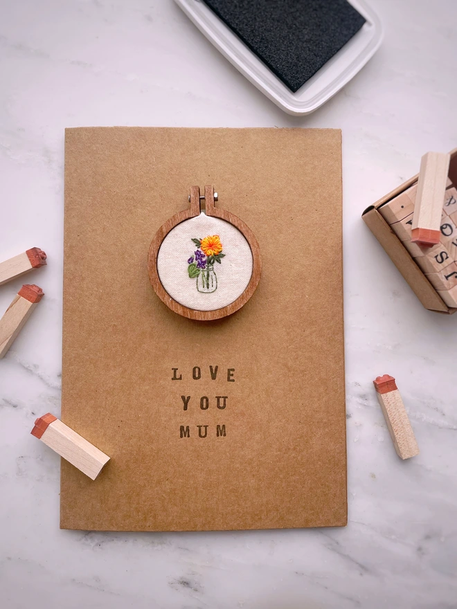 ‘Love you mum’ card