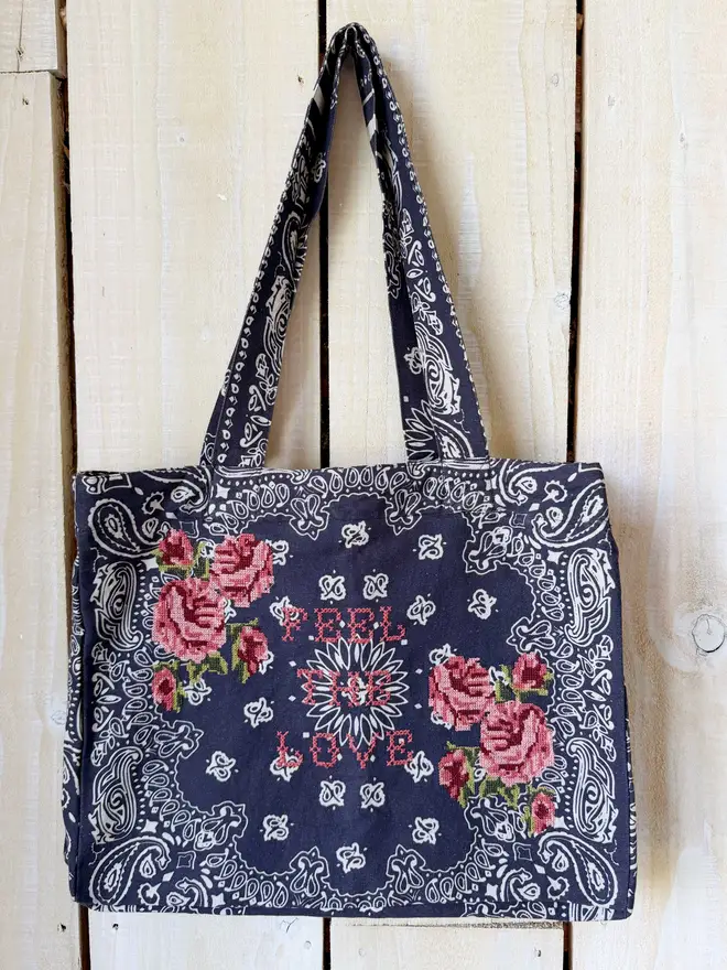 'Feel The Love' Bandana Tote Bag