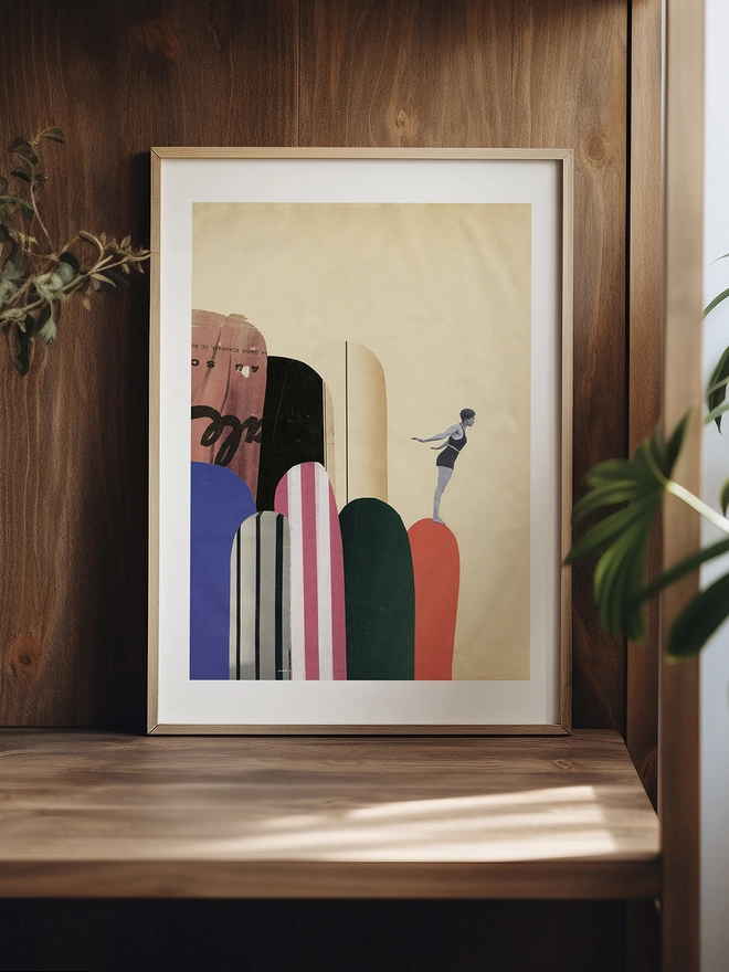 Rock Diving Swimming Print