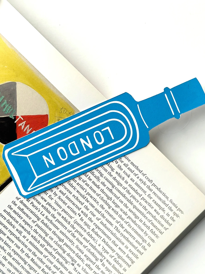 Handprinted Vintage Bottle Bookmark