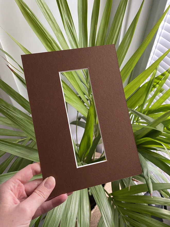 Brown A5 photo booth / photo strip mount