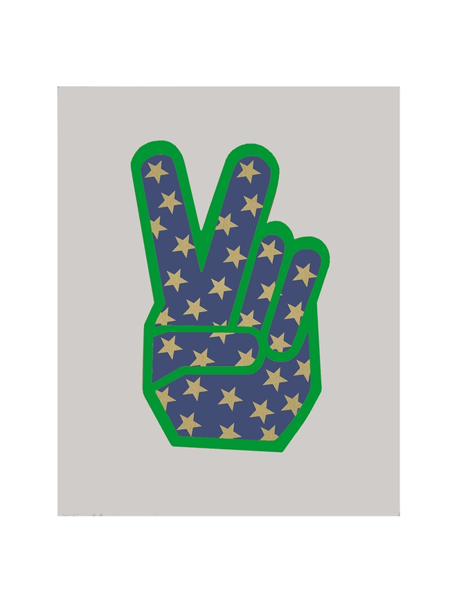 Green peace print
