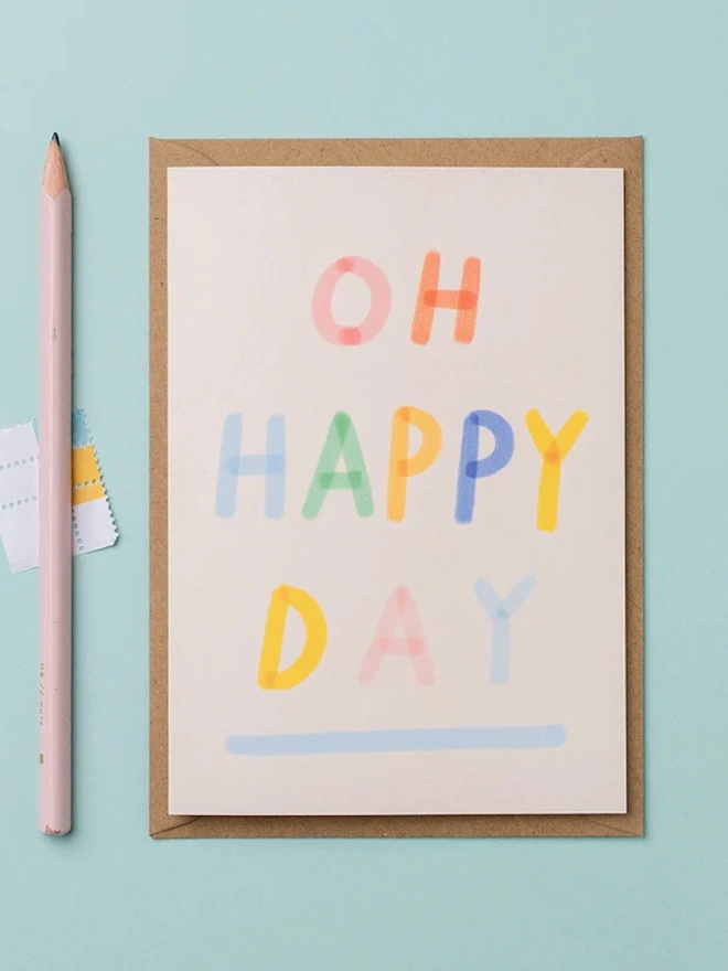 'Oh Happy Day' Greeting Card
