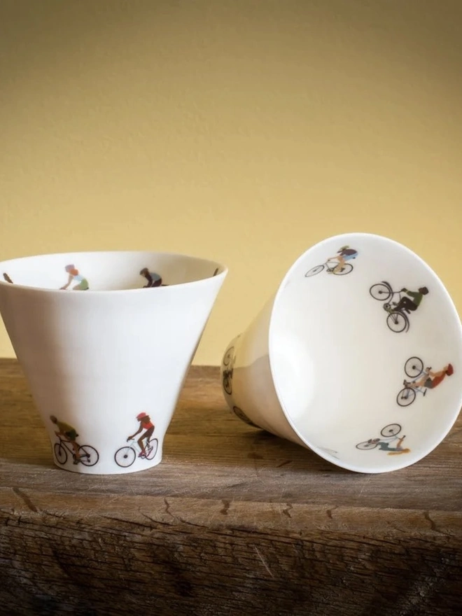 Cyclist's Espresso Cups (Set Of 2)