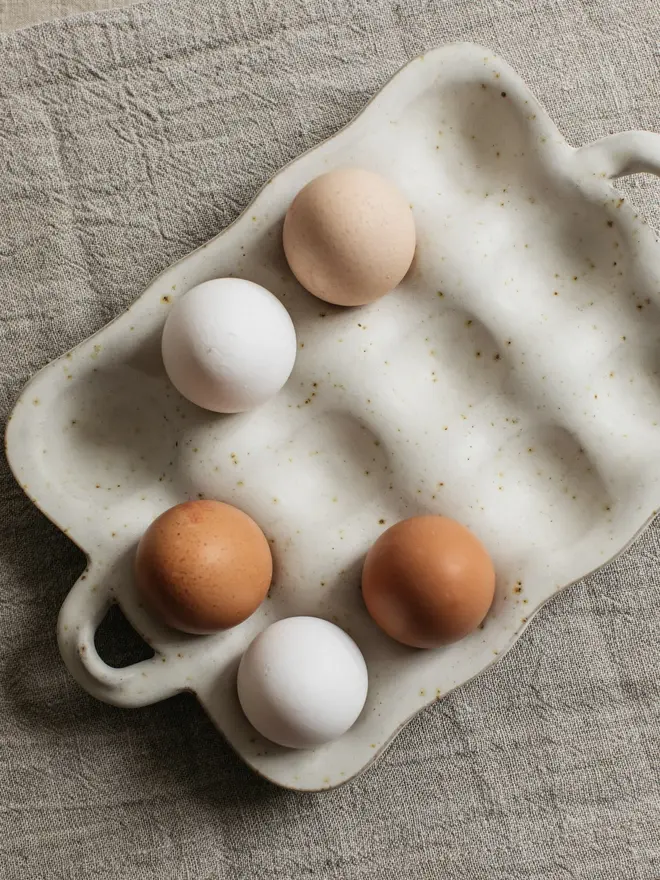 stoneware ceramic 12 egg tray bel holland