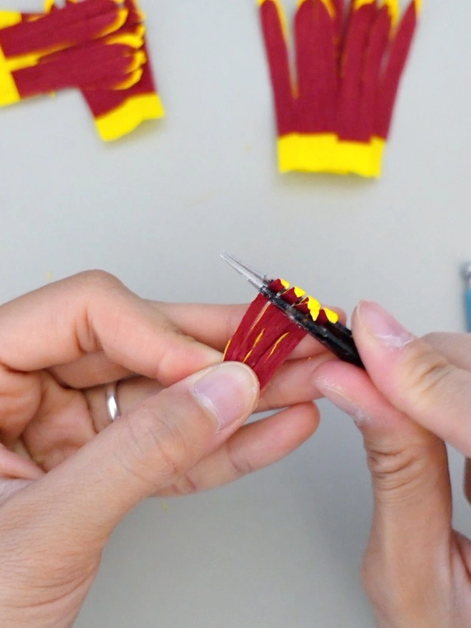 Crepe Paper Chrysanthemum 'Crimson Tide"