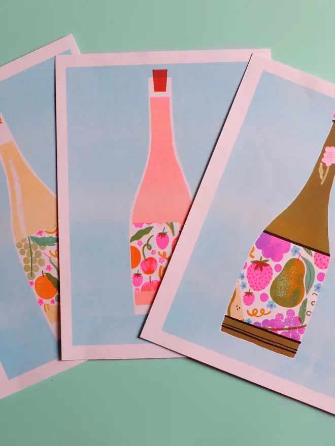 A4 Red Wine Risograph Print