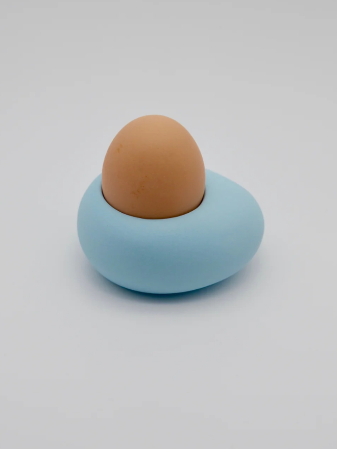 Kelly Egg Cup. A blue egg cup.