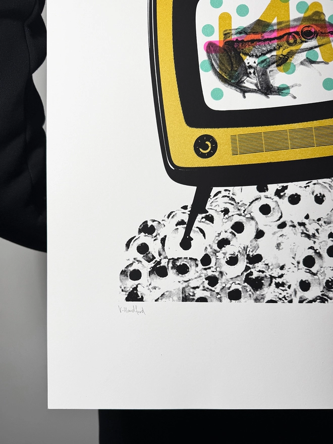 Froggy Vision_Screen Printed Large A2 Poster_Holly and Co_hand signed