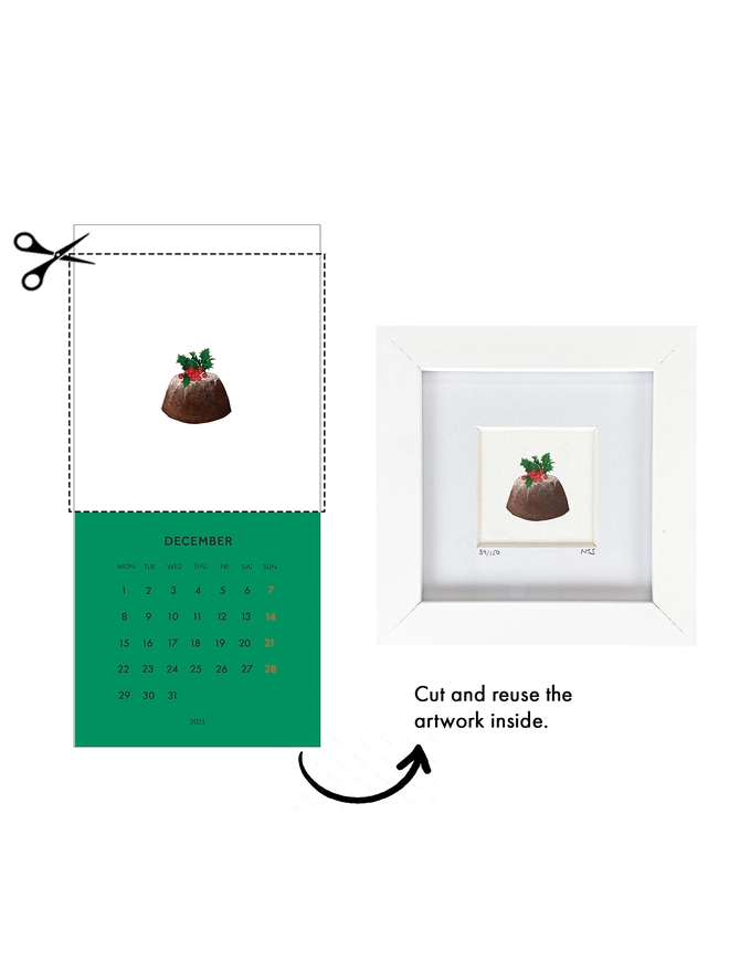 tiny food print calendar