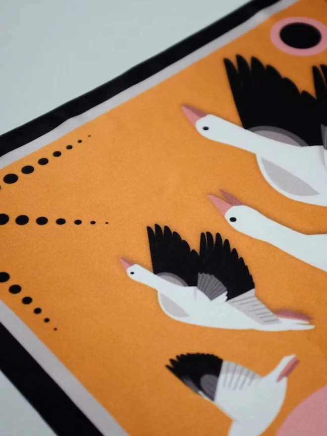 'Wild Geese' Pocket Square 