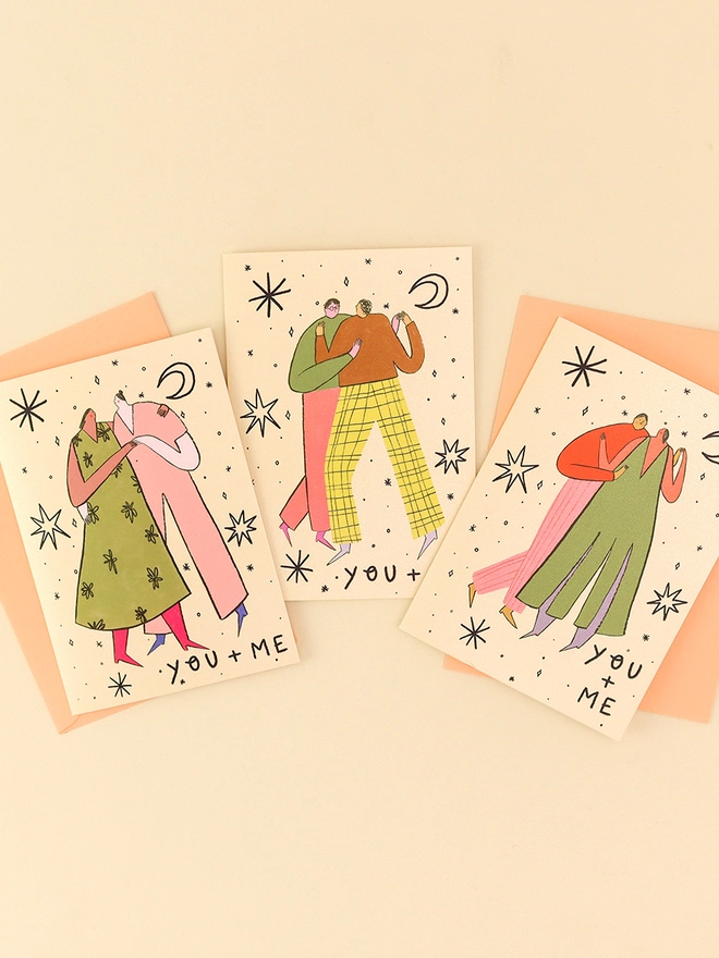'You + Me' Woman And Woman Love Card