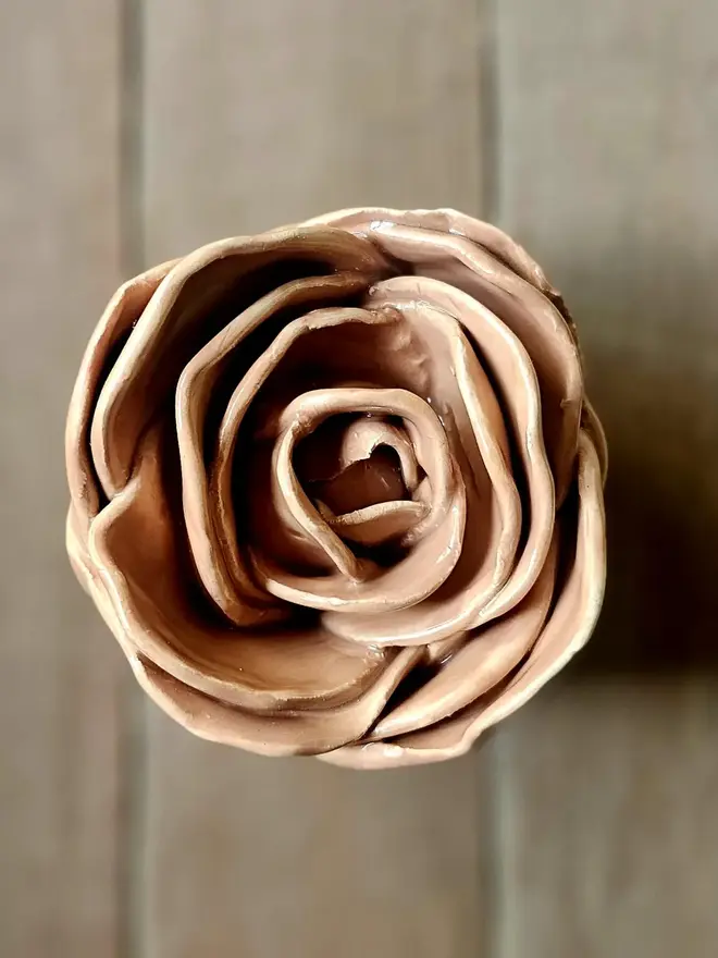 peach terracotta ceramic flowers for wall ceramics gift collectors 3d sculpture