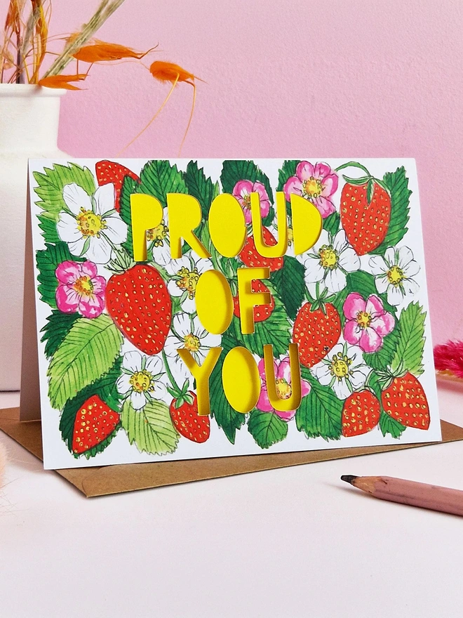 'Proud Of You' Paper Cut Congratulations Card