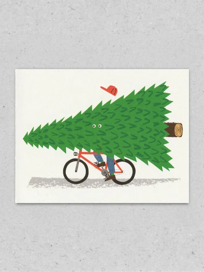 Polar Bear & Seasonal Cyclist Christmas Cards (Pack Of 10)