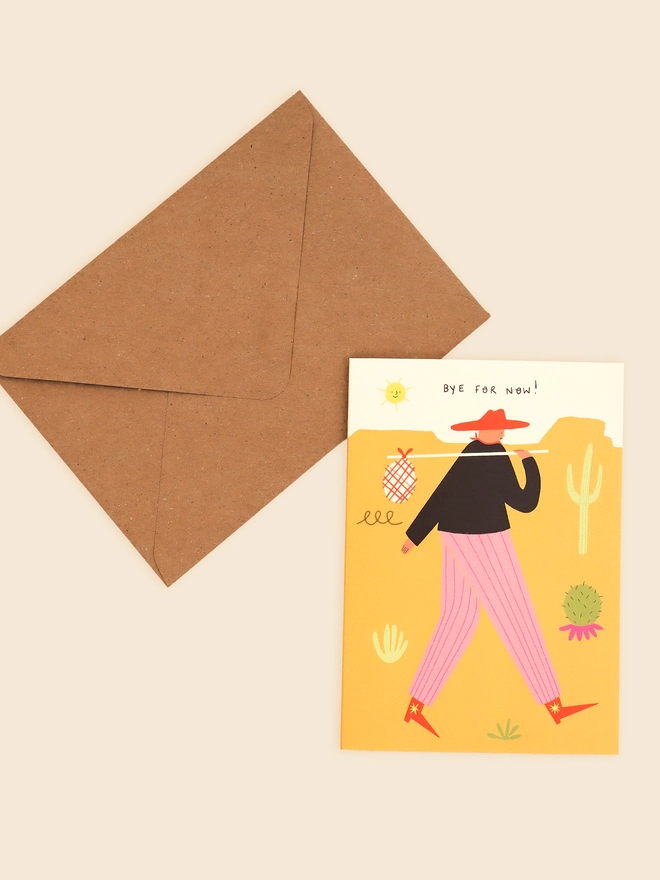 'Bye For Now' Cowboy Card