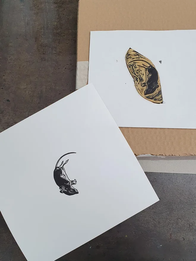 The Shabbiest Possible Mouse wood engraving print printing