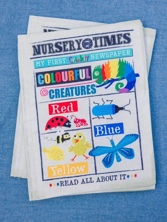 Colourful Creatures Crinkly Newspaper. 