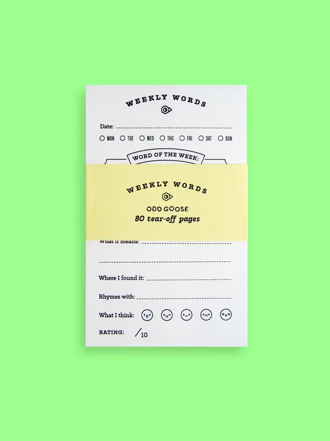 Weekly Words Notepad