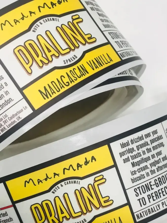 Vanilla Praline Spread, zoomed in. 
