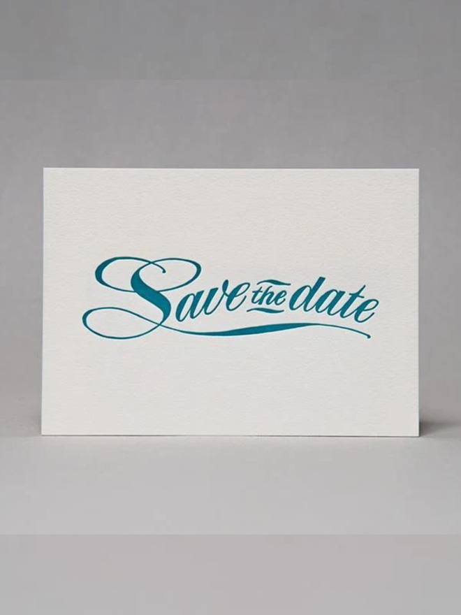 Save The Date Letterpress Invites 