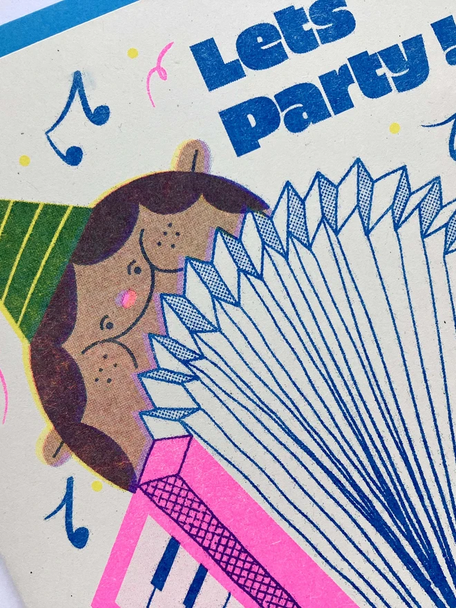 'Lets Party' A6 Riso Greetings Card