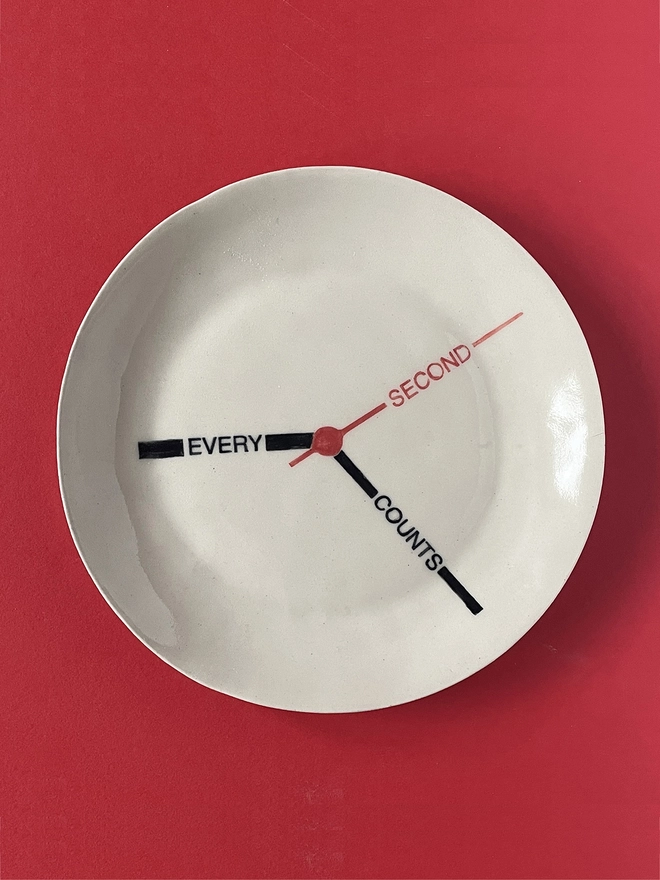 Every Second Counts plate