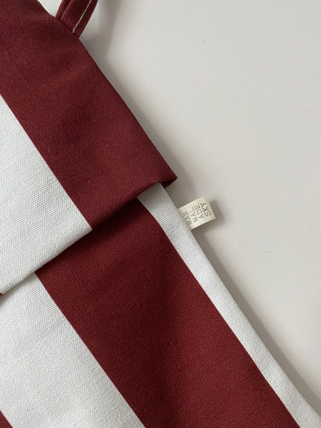 Candy Cane Organic Christmas Stocking