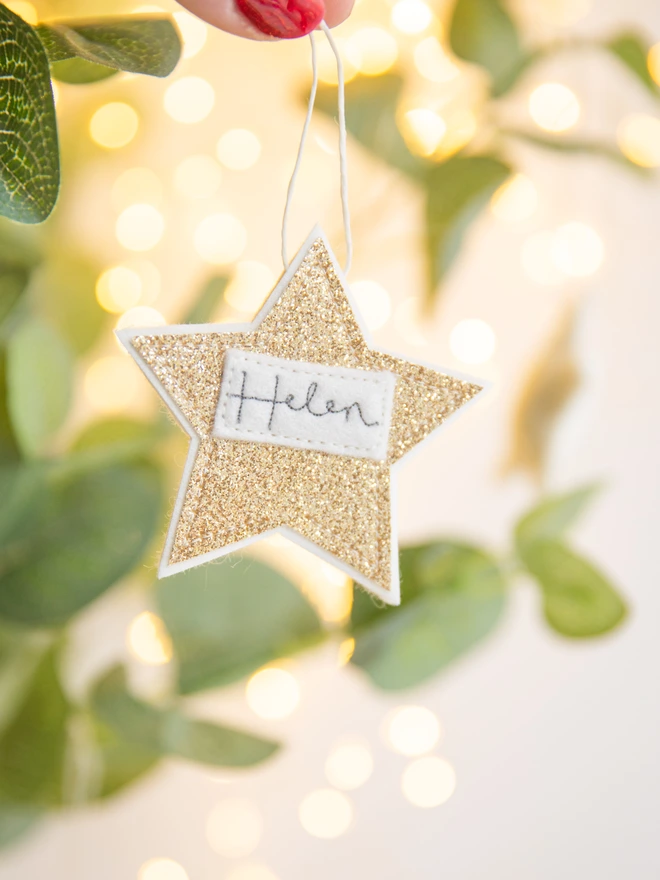 Personalised Christmas Star Tags
