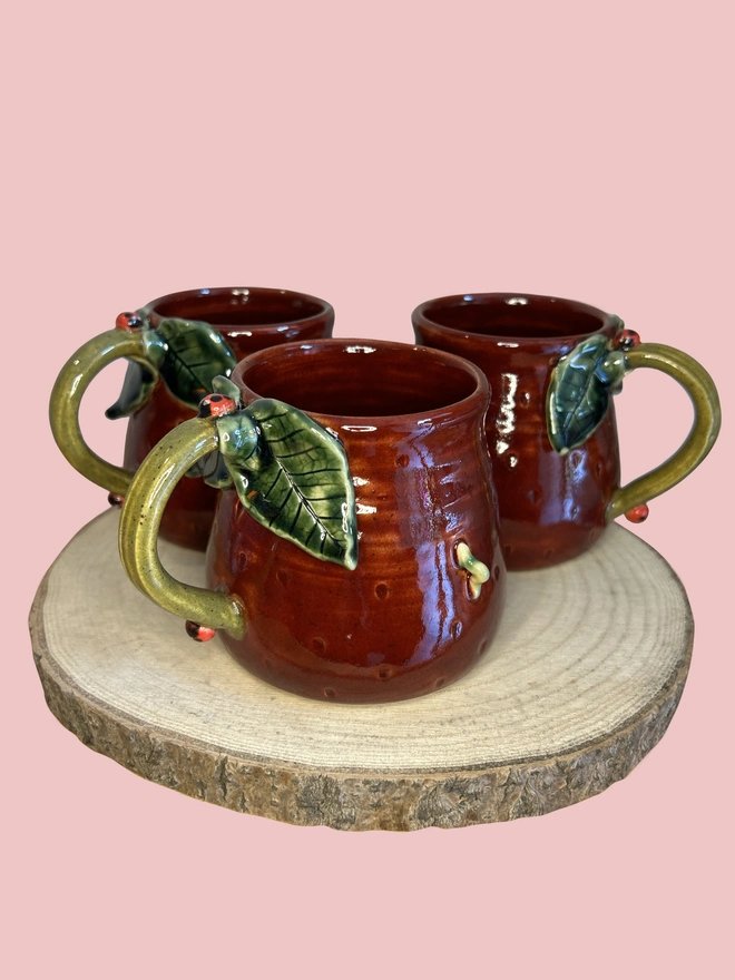 Ceramic Strawberry Mug 