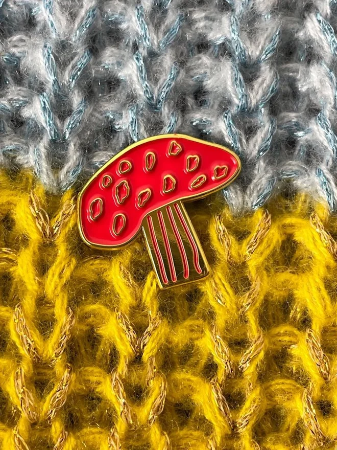 Mushroom Enamel Pin Badge