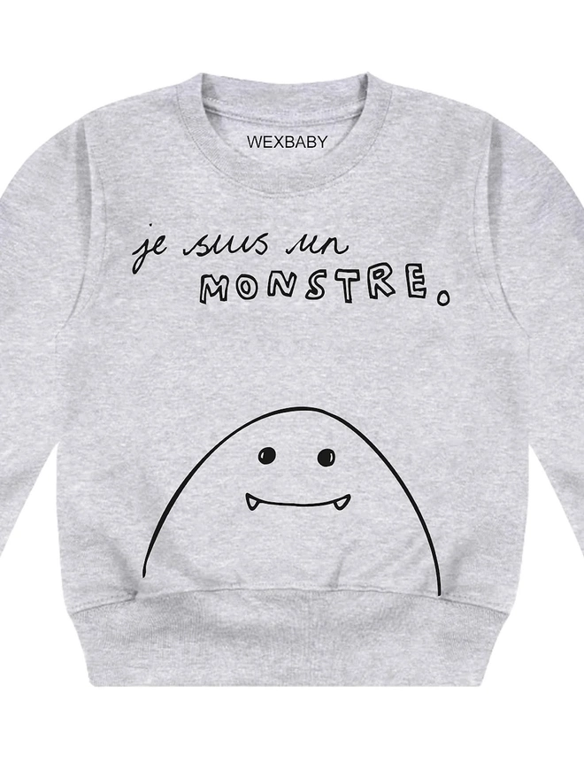 'Je suis un Monstre' Kids Sweatshirt