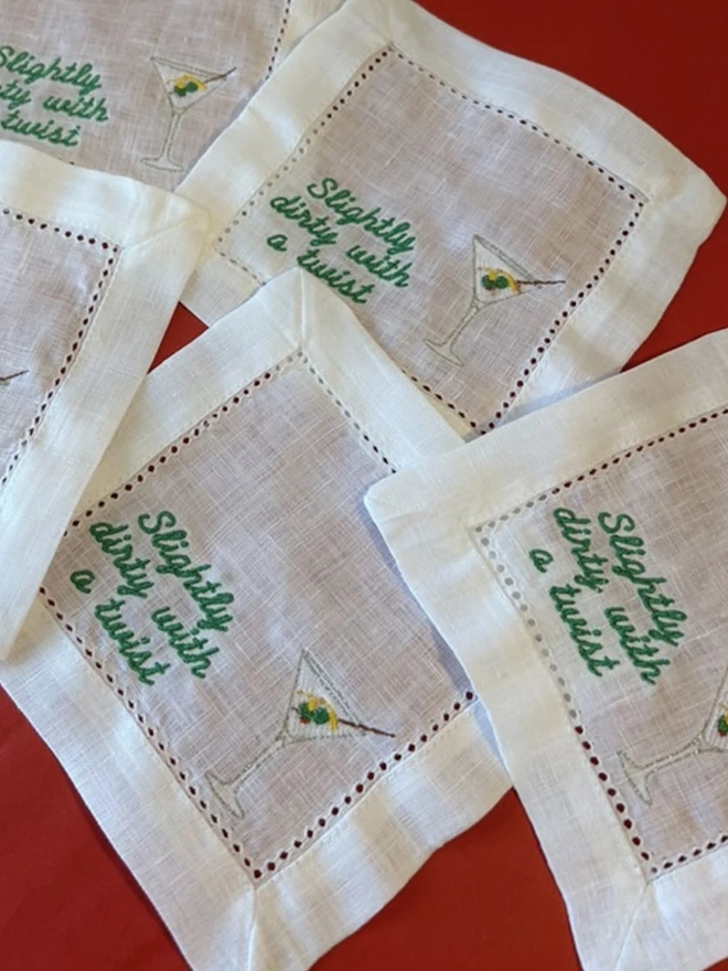 Personalised Extra Dirty Cocktail Napkins (Set Of 2)