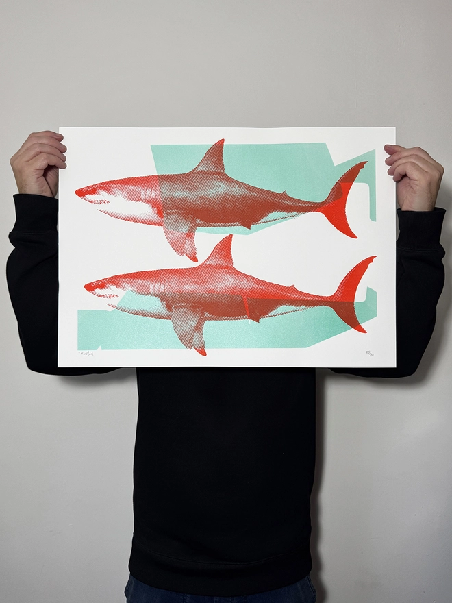 Shark Tank_Large Screen Printed Poster_Holly and Co_main image