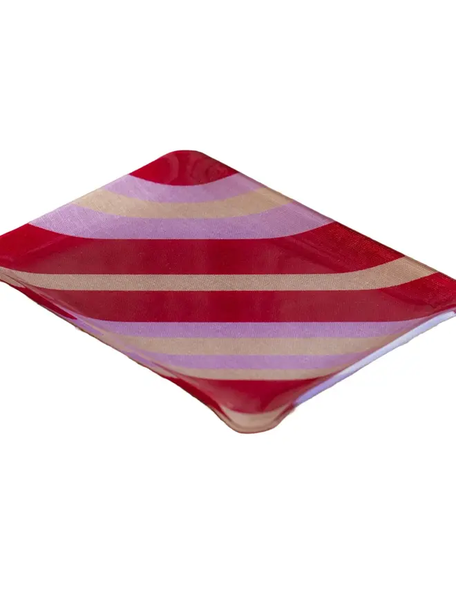 Acrylic Midi Tray, a colourful and patterned tray sitting on a white surface. 