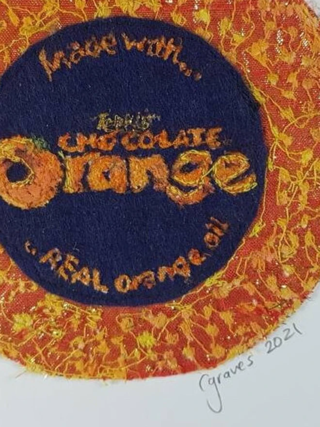 Terrys Chocolate Orange Embroidery Wall Art