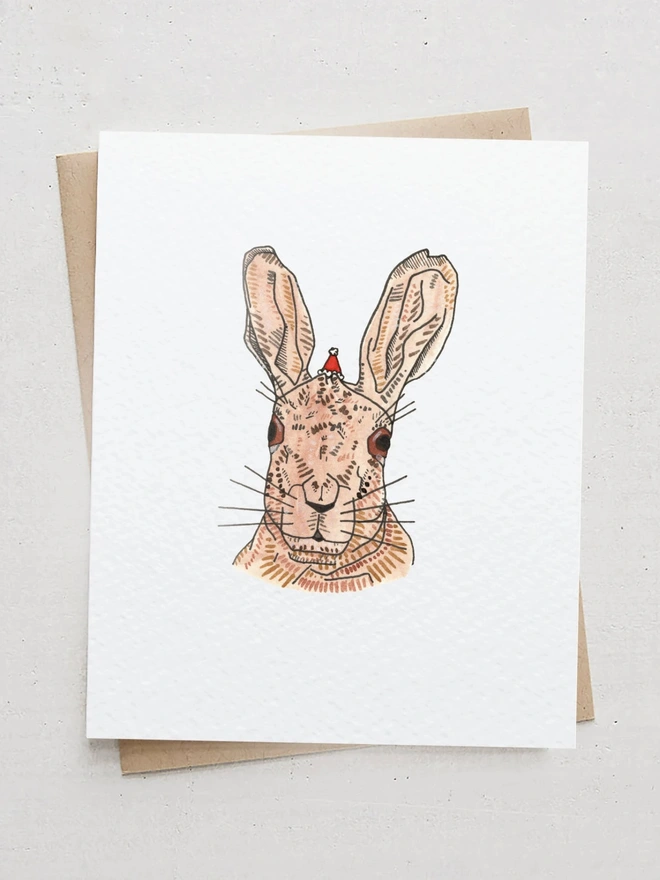 Hare Christmas Card