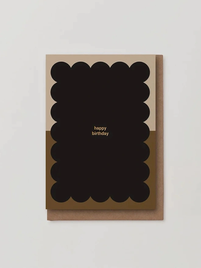 Gold Foiled 'Happy Birthday' Greeting Card