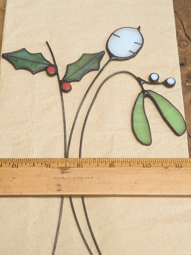 Stained glass Christmas posy