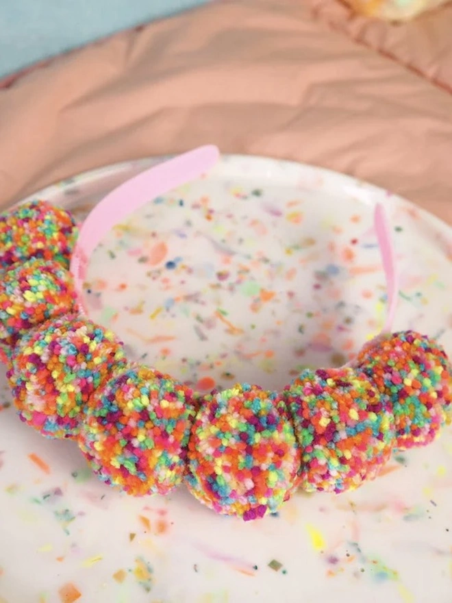 Confetti Pom Pom Headband