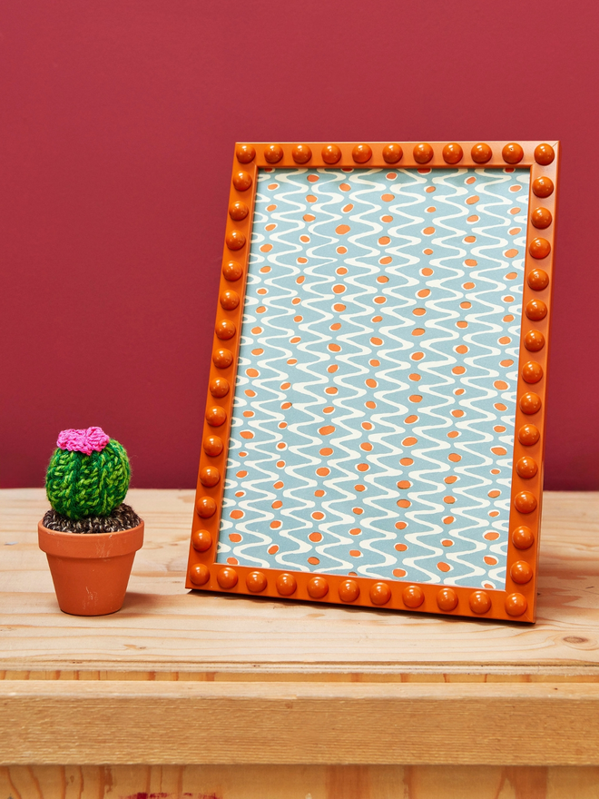 Orange Bobbin Photo Frame